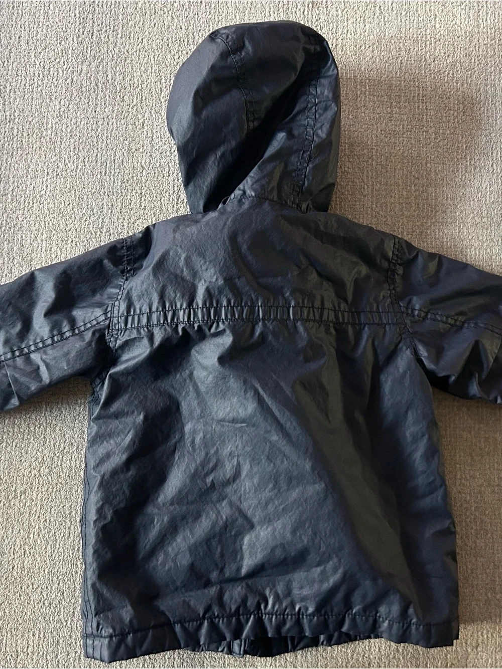 Baby Gap Hooded Winter Jacket - Navy with Lime Lining